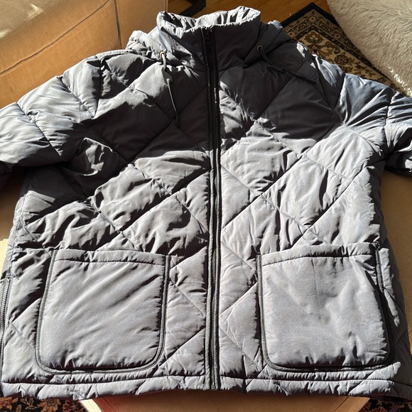 Lands' End Black Puffer Jacket - Picture 2 of 5